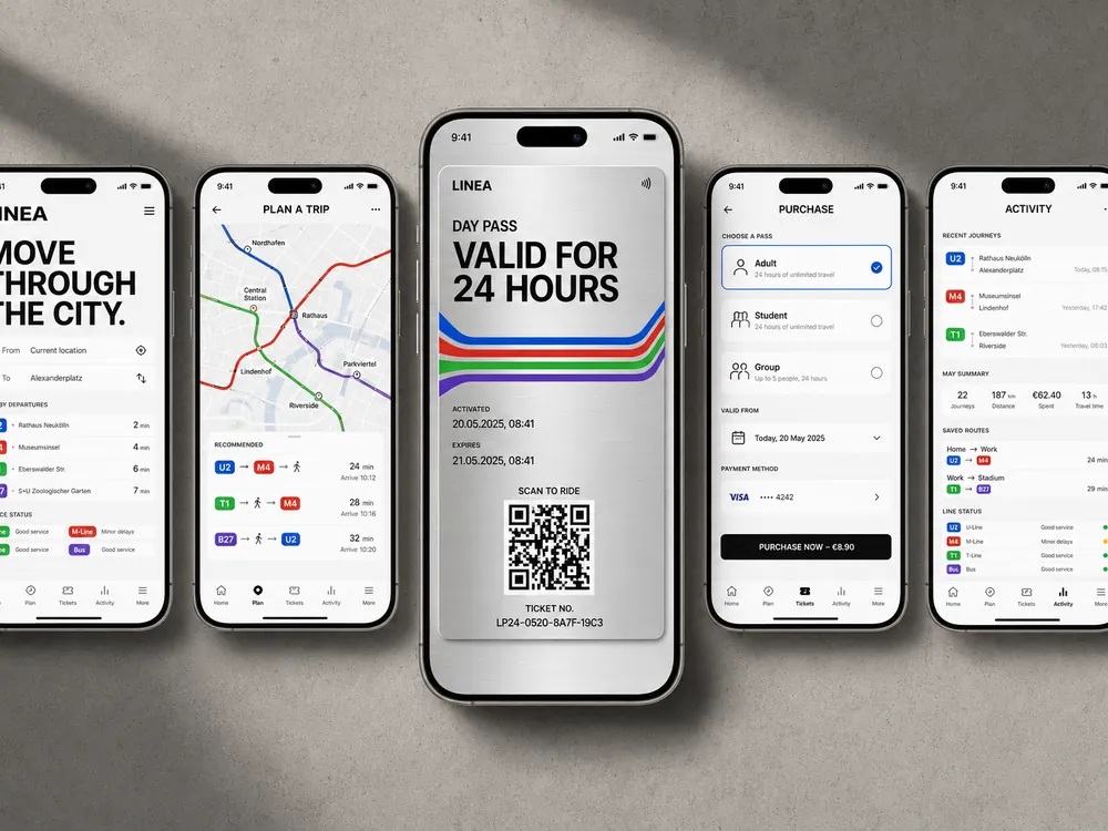 LINEA · Transit App · UI/UX