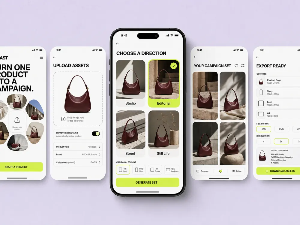 RECAST · AI Campaign Tool · UI/UX